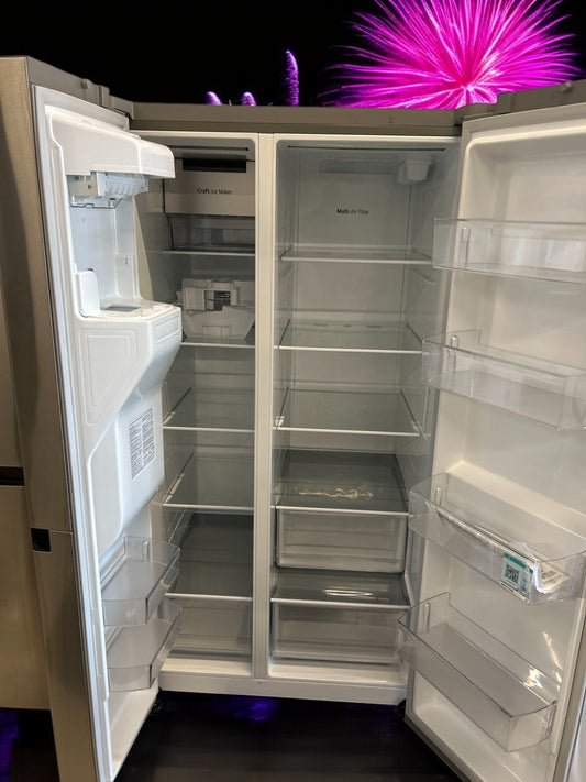 LG 27 cu. ft. Side-by-Side Smart Refrigerator with Smooth Touch Ice Dispenser