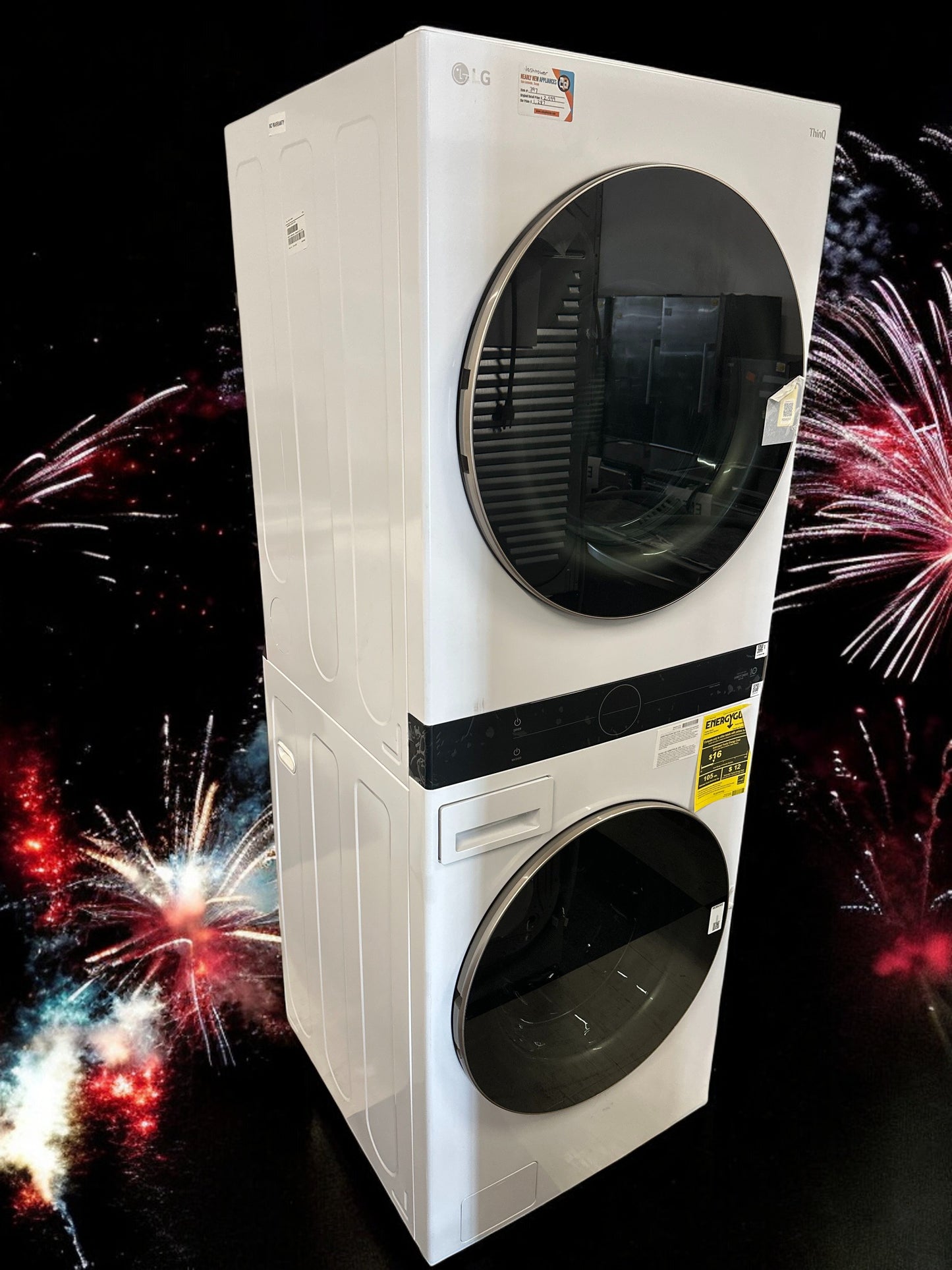 LG Single Unit Front Load WashTower with Center Control 4.5 Cu. Ft.