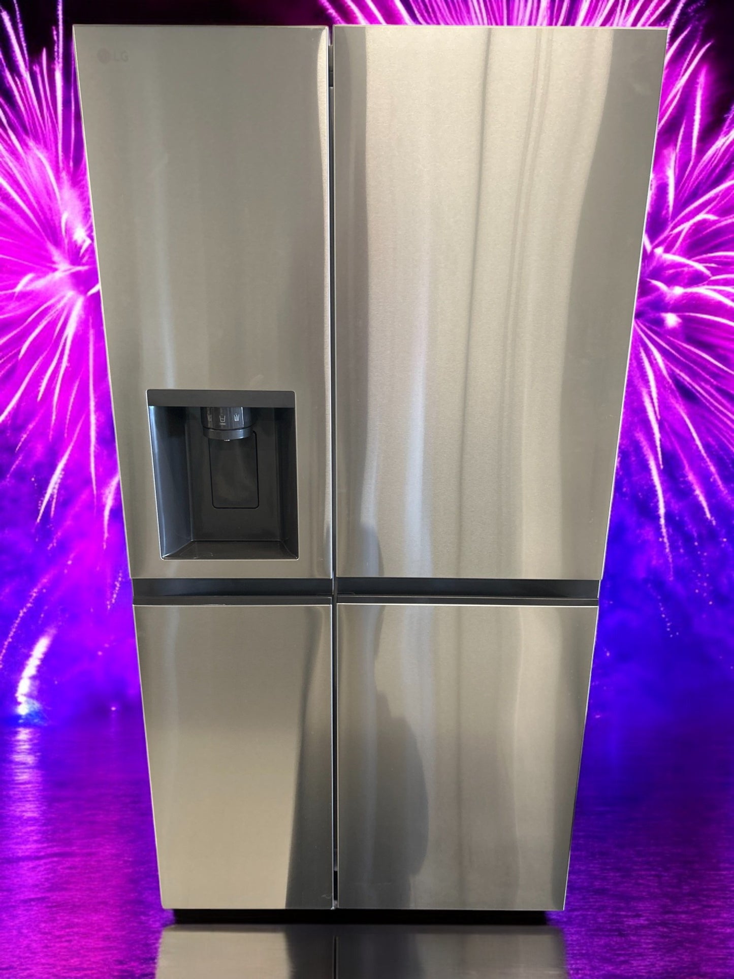 LG 27 cu. ft. Side-by-Side Smart Refrigerator with Smooth Touch Ice Dispenser