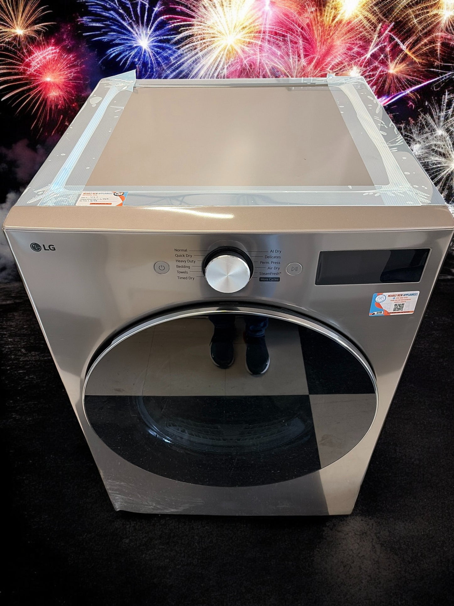 LG 7.4 Cu. Ft. Ultra Large Capacity Smart Front Load Electric Dryer with TurboSteam