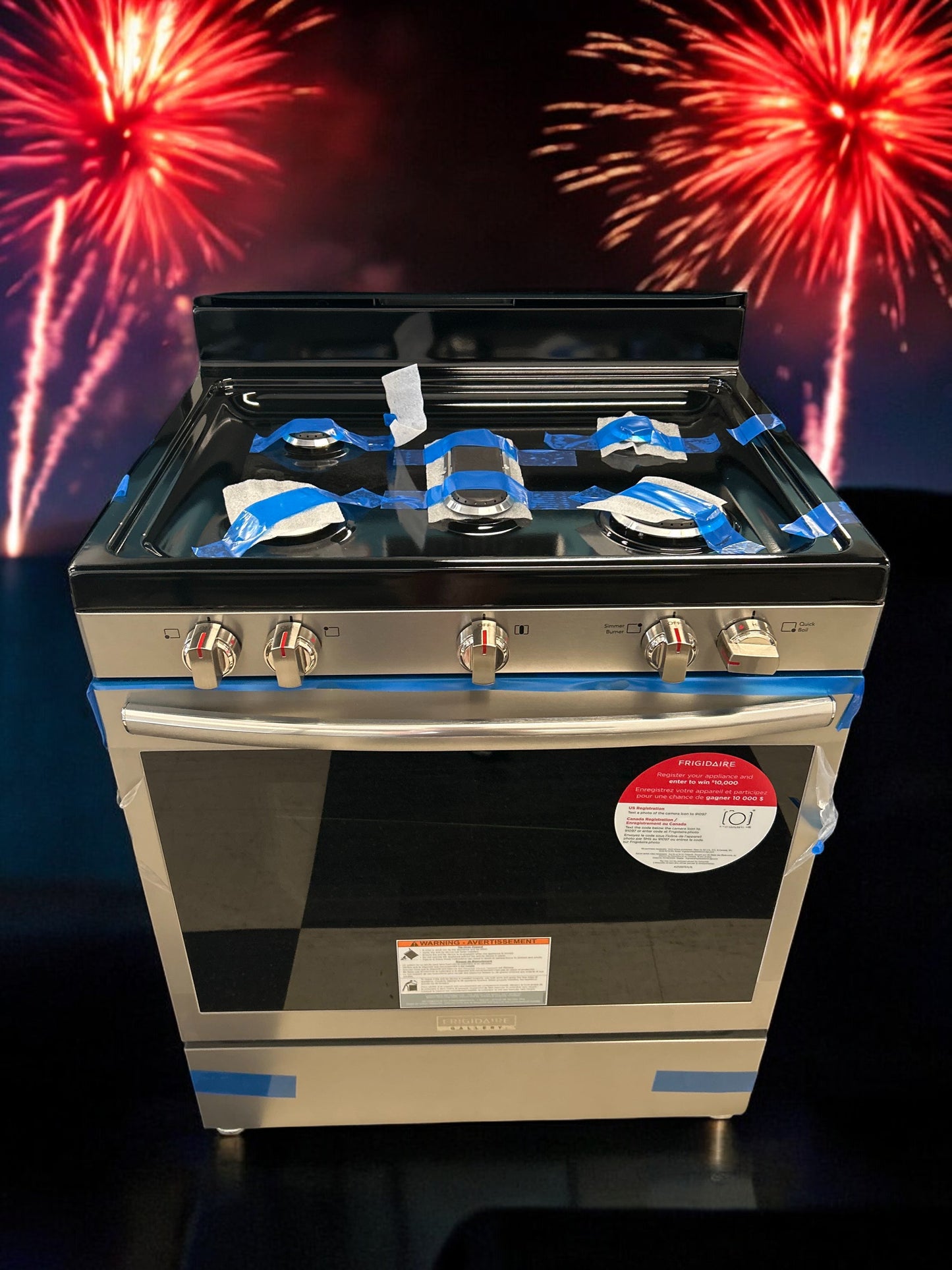 Frigidaire Gallery 30" Rear Control Gas Range with Total Convection