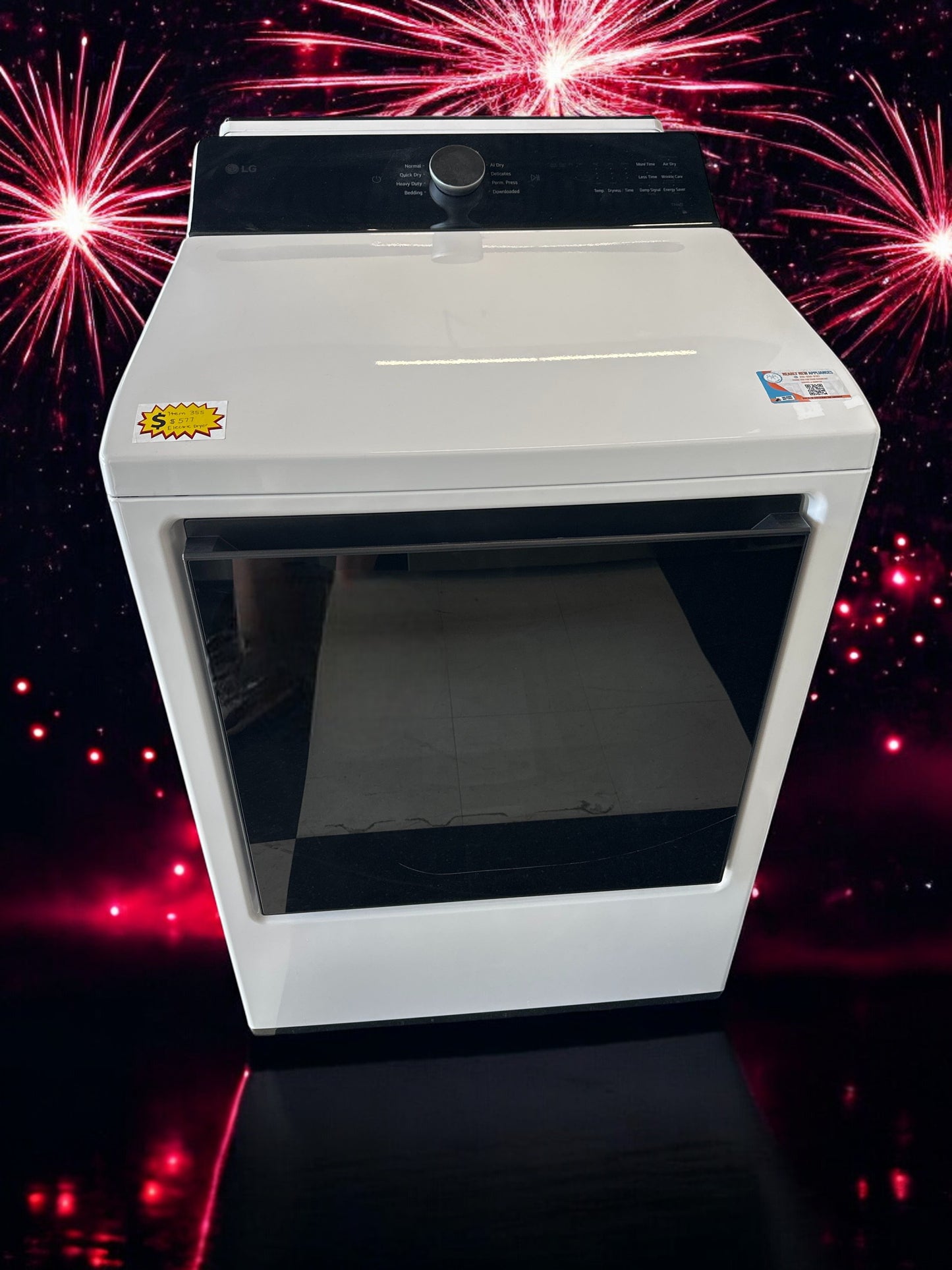 LG 7.3 cu. ft. Electric Dryer with AI Sensing